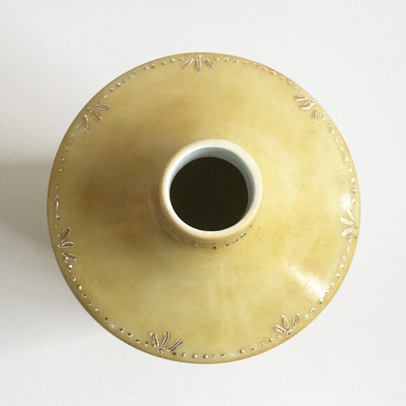 Vintage Hand Painted Grape Grapevine Art Nouveau Style Bottle Vase Signed - Picture 5 of 6